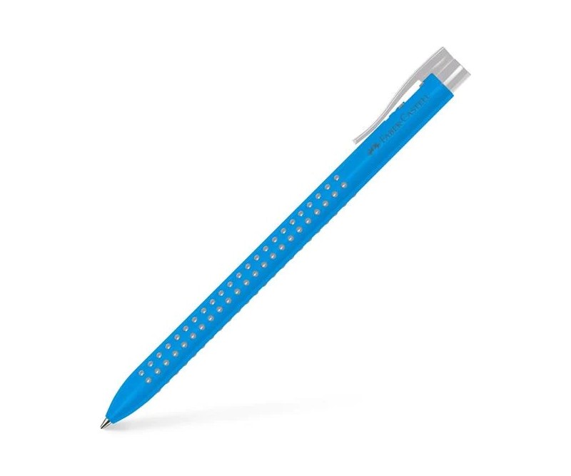 Faber-Castell, Grip kuglepen - Lys blå skrift