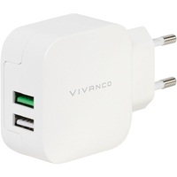 VIVANCO Universal USB Dual lader til f.eks. tablet/mobiltelefon