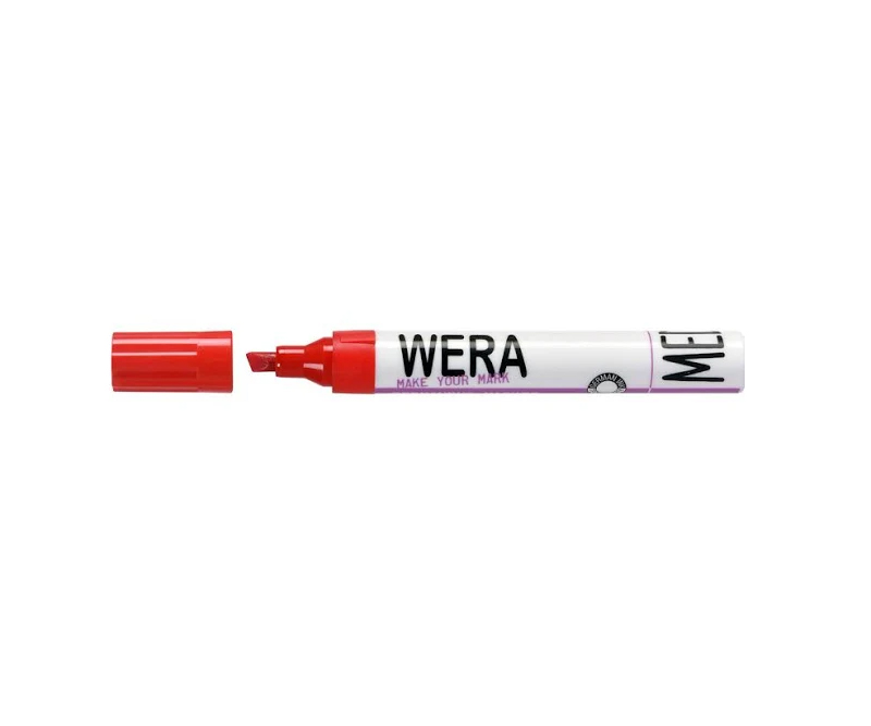 Wera - Permanent Marker Skrå 1-5 mm - Rød