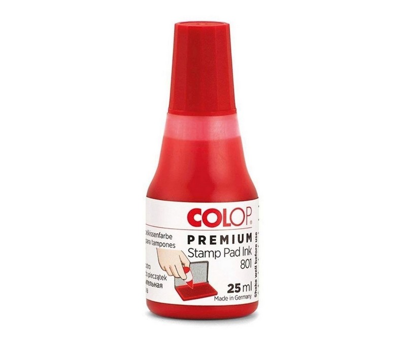 Colop Premium 801 Stempelfarve, 25 ml, rød
