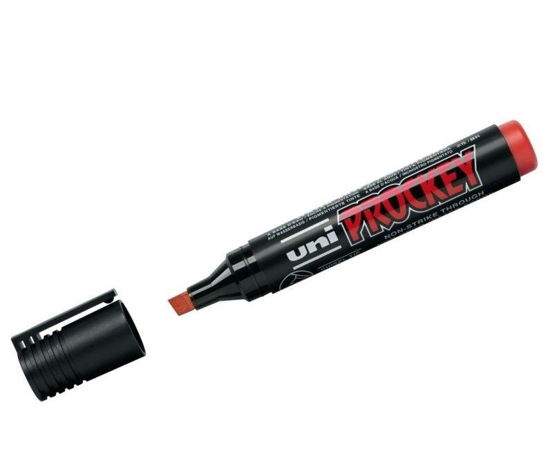 Uni Prockey Marker PM-126 Skrå spids - Rød