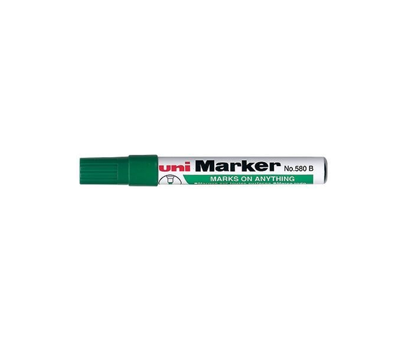Uni Permanent Marker 580 B Skrå spids 1-5 mm - Grøn