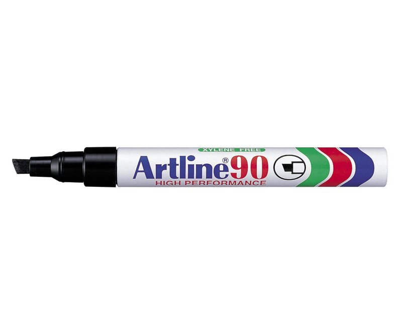 Artline 90 Permanent Marker Skrå spids 2-5 mm - Sort