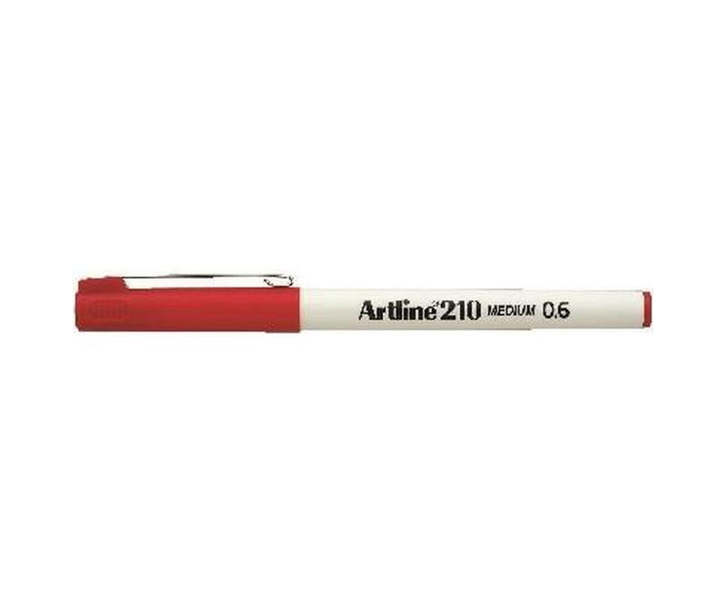 Artline Fineliner 210 Medium 0,6 - Rød
