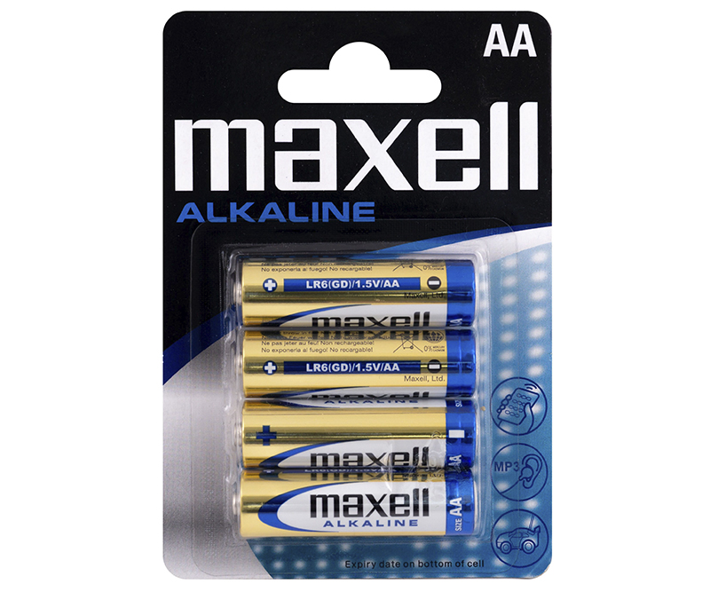 Maxell Long life Alkaline AA / E91 (LR6) batterier - (4 stk.)