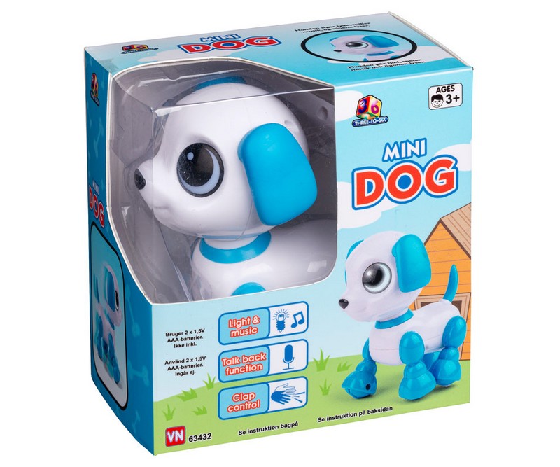 3-2-6 Mini Hund Robot med lyd og lys