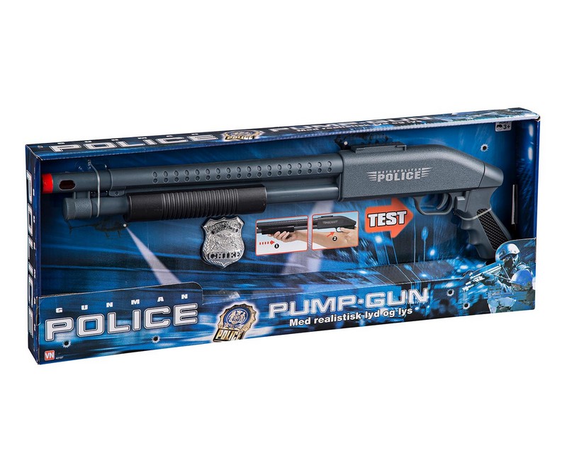 Gonher Police pumpgun med lyd og lys