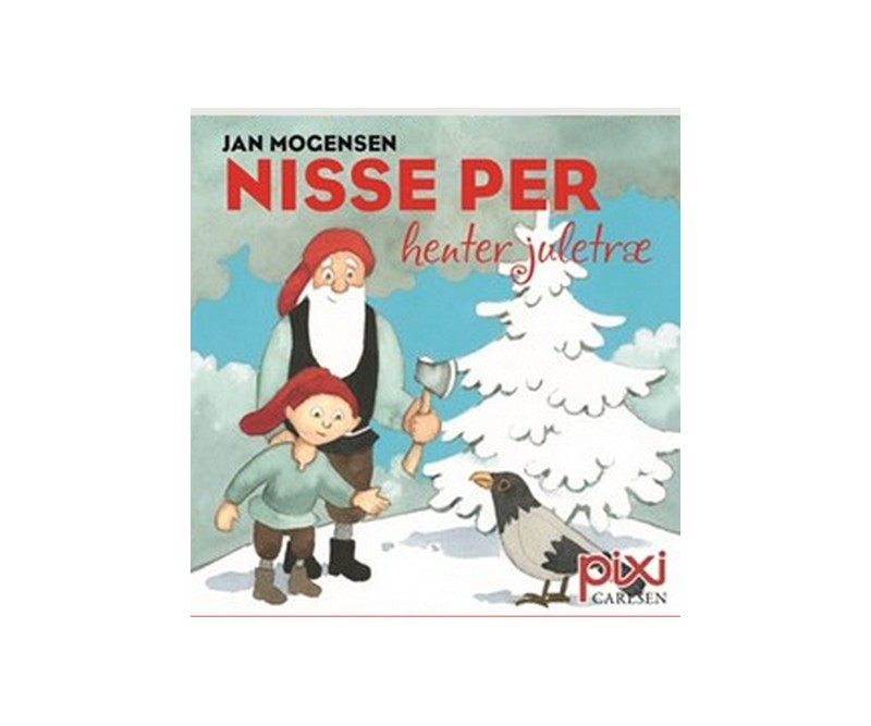 Pixi bog - Julehistorie - Nisse Per henter juletræ