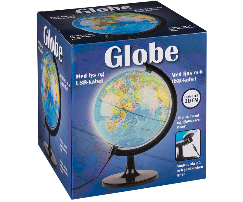 Globus med lys - 20 cm