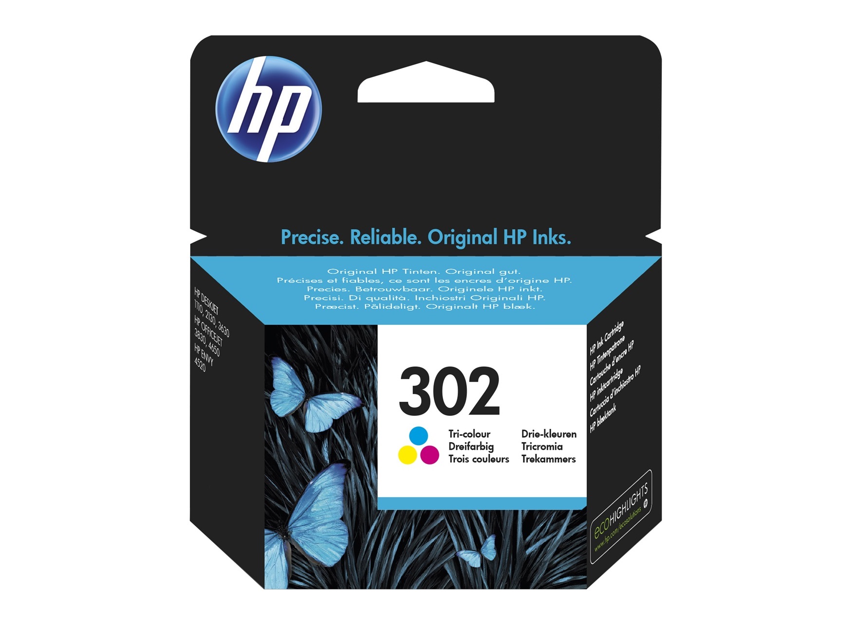HP 302 InkJet - Tri-Color - 165 Sider