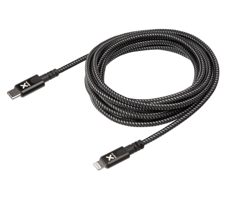 Xtorm Premium USB-C - Lightning kabel 3 m - Sort