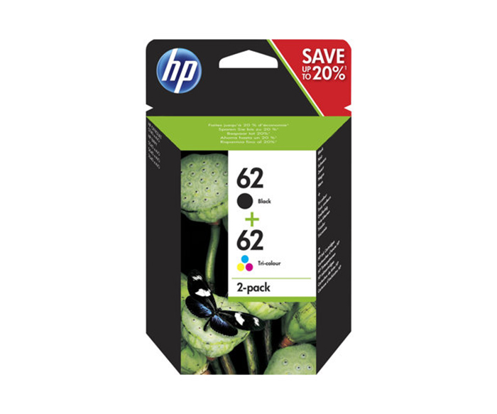 HP  62 Inkjet Sort / Tri-Color Combo Pack