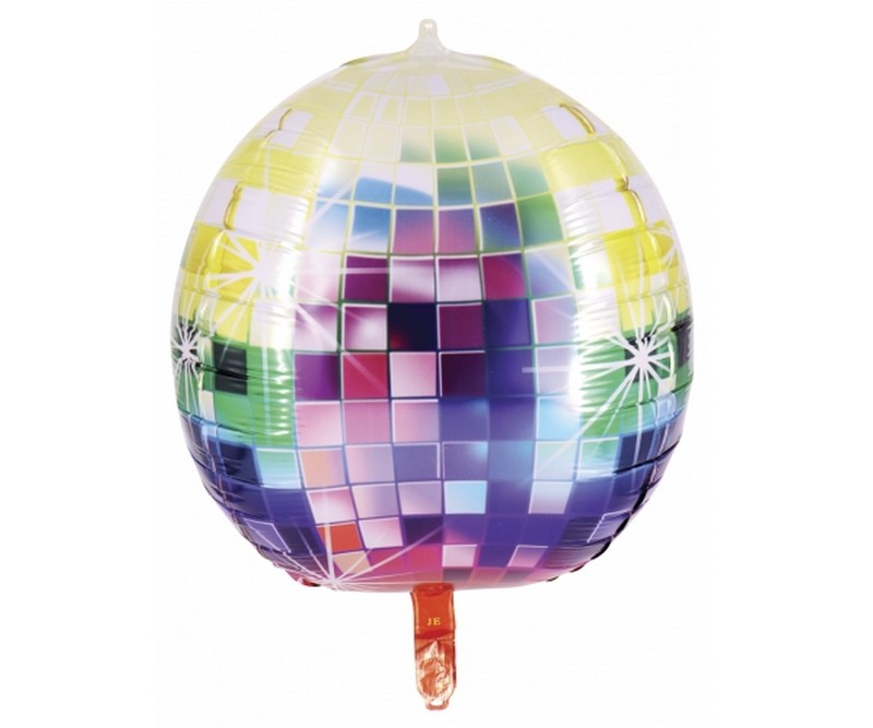 Folie ballon ø55cm  - Multifarvet, Disko