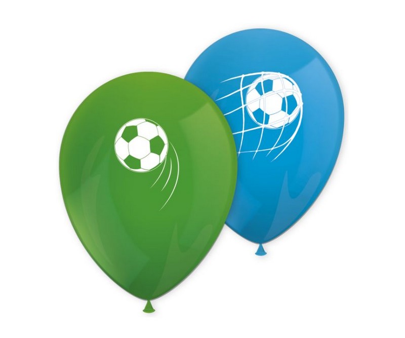 Fodbold latex balloner - 8 stk.