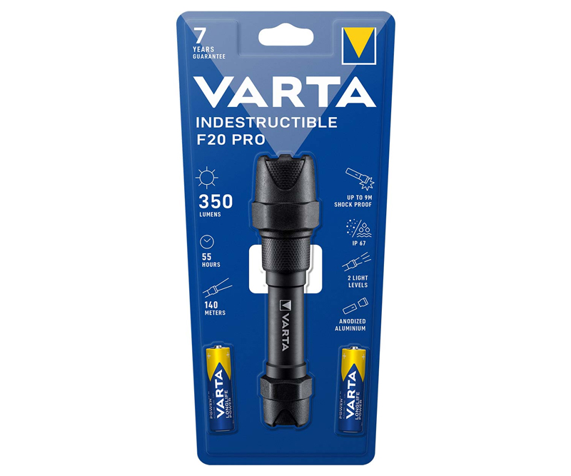 Varta - Indestructible F20 Pro lommelygte -  Sort