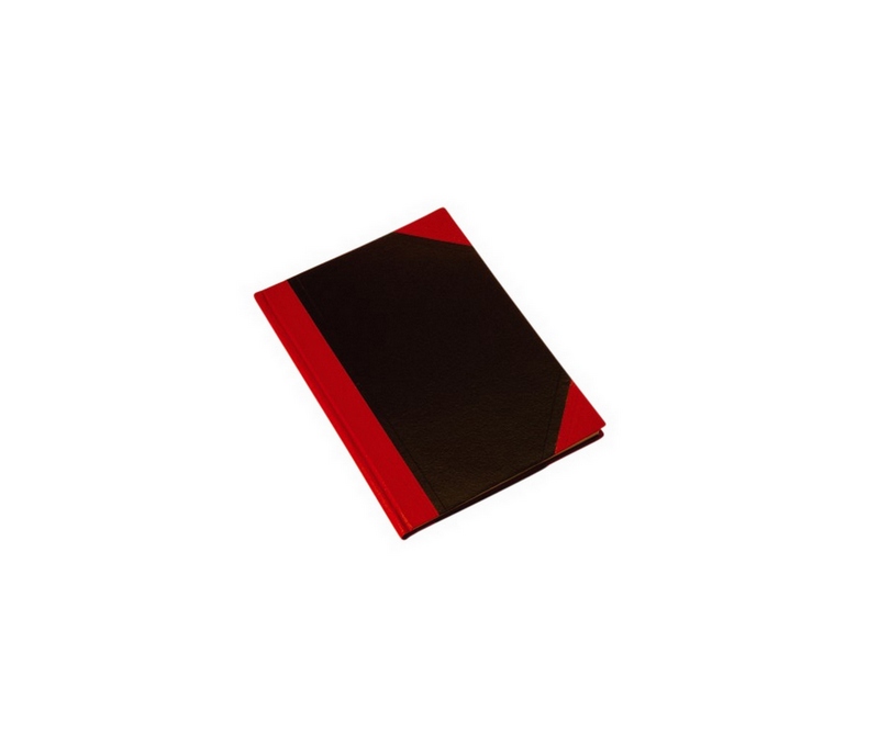 Kinabog A6 linieret sort/rød - 1 stk.