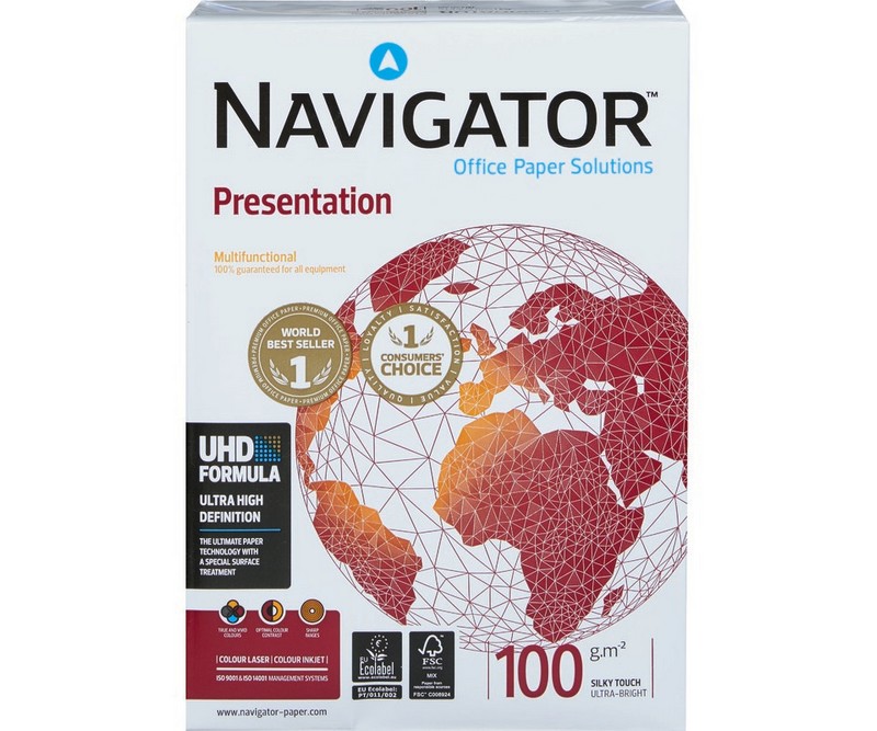 Kopipapir - Navigator Presentation - A4/100g/500 ark/Hvid
