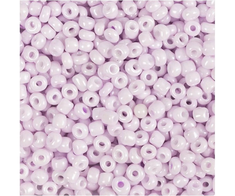 Rocaiperler, diam. 3 mm, str. 8/0 , hulstr. 0,6-1,0 mm, soft rosa, 25 g/ 1 pk.