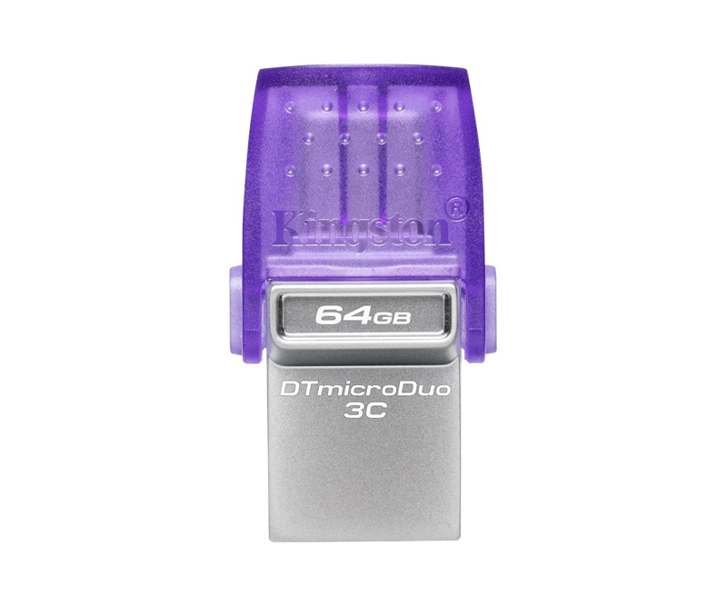 Kingston DataTraveler microDuo 3C 64GB USB 3.2 Gen 1/USB-C Lilla Sølv