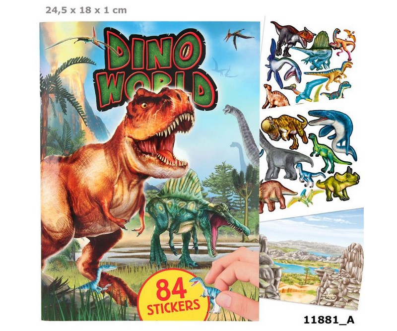 Stickersbog med 84 stickers - Create Your Dino World
