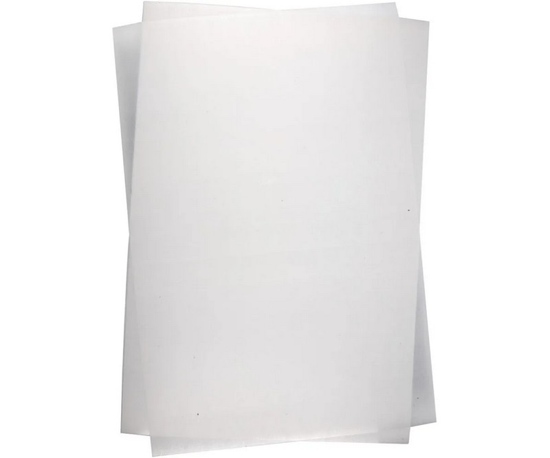 Krympeplast, 20x30 cm, tykkelse 0,3 mm, mat transparent, 10 ark/ 1 pk.
