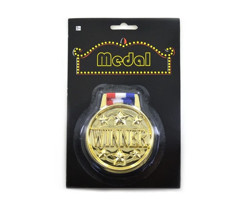 Medalje, Guld, "WINNER" - ø8cm