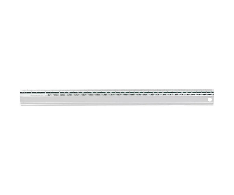 Sikkerhedslineal i aluminium, L: 40 cm, 1 stk.