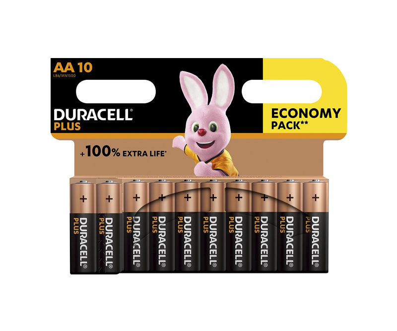 Duracell Plus LR6 / AA Batterier 10 stk