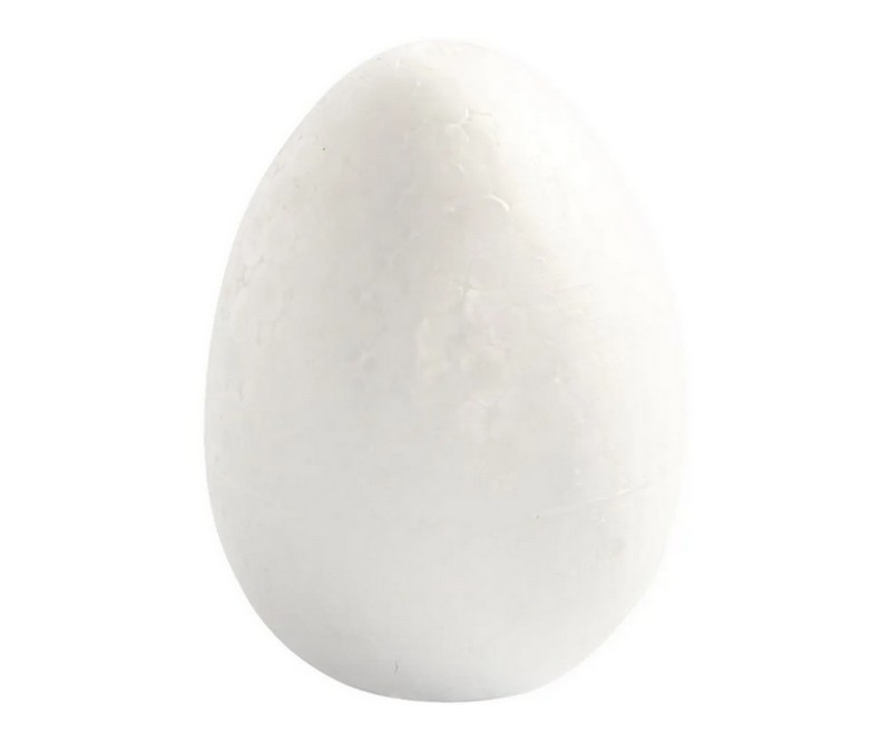 Flamingo æg, h 8 cm , hvid - 5 stk