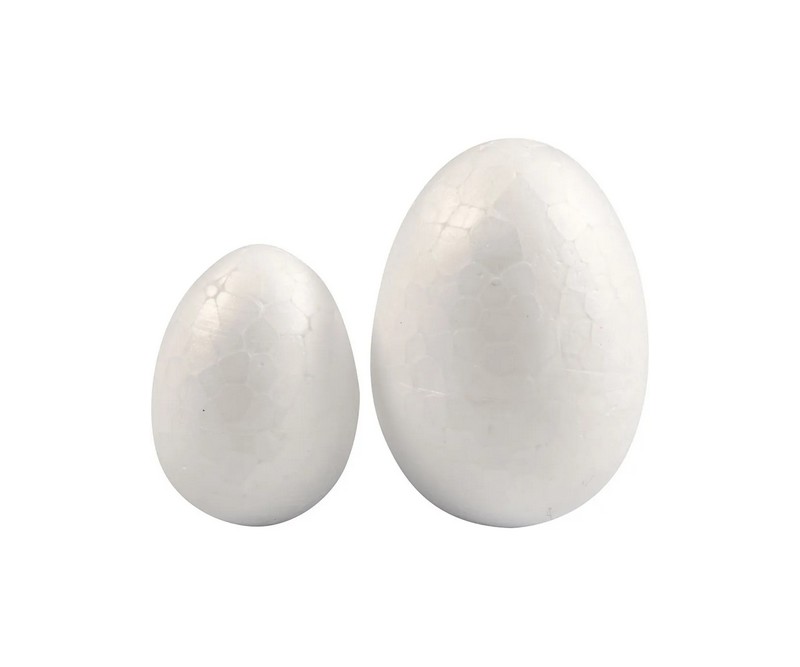 Flamingo æg, H: 35+48 mm, B: 25+35 mm, hvid, 10 stk./ 1 pk.