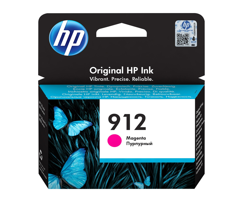 HP 912 Magenta 315 sider Blæk