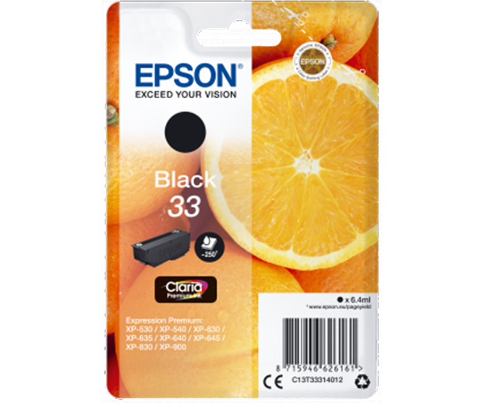 EPSON Singlepack Black 33 Claria Premium Ink