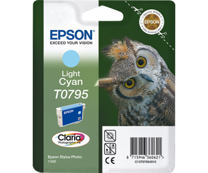 Epson Inkjet - Lys Cyan - T0795