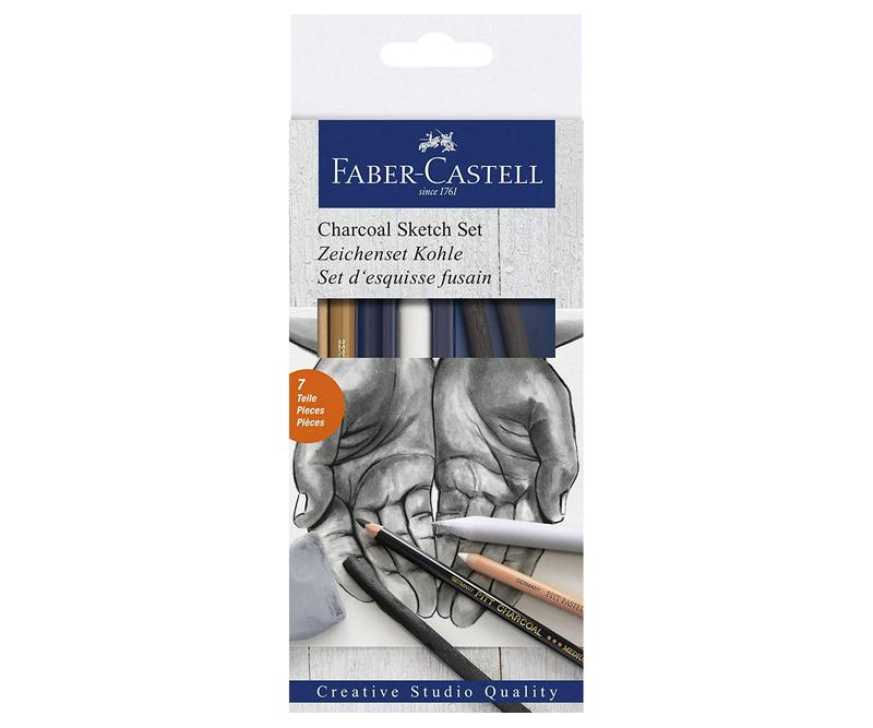 Faber Castell Charcoal Sketch sæt - pakke med 7 dele