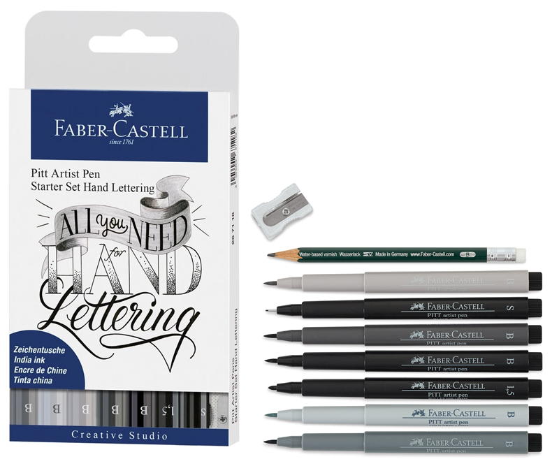 Faber Castell Pitt Artist Pen Hand Lettering - Starter sæt