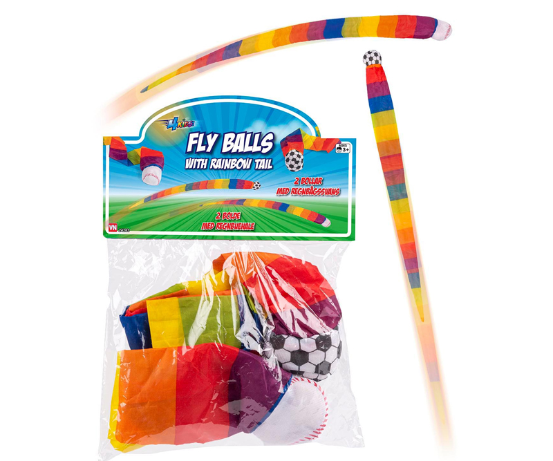 4-KIDS 2-pak flyballs med regnbuehale