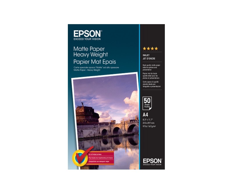 Epson A4 Matte Paper - Heavyweight - 167g/50stk