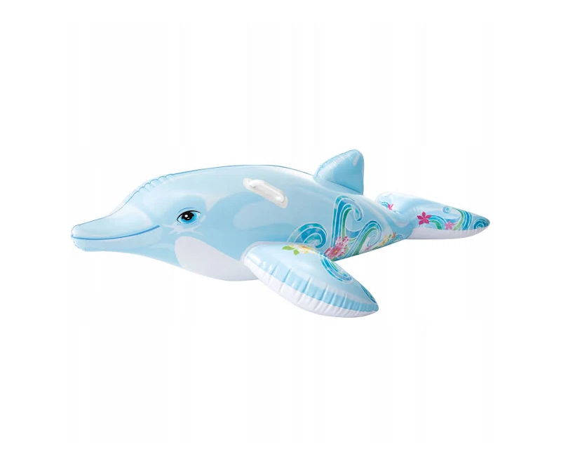 Intex Oppustelig delfin med 2 håndtag 175 x 66 cm