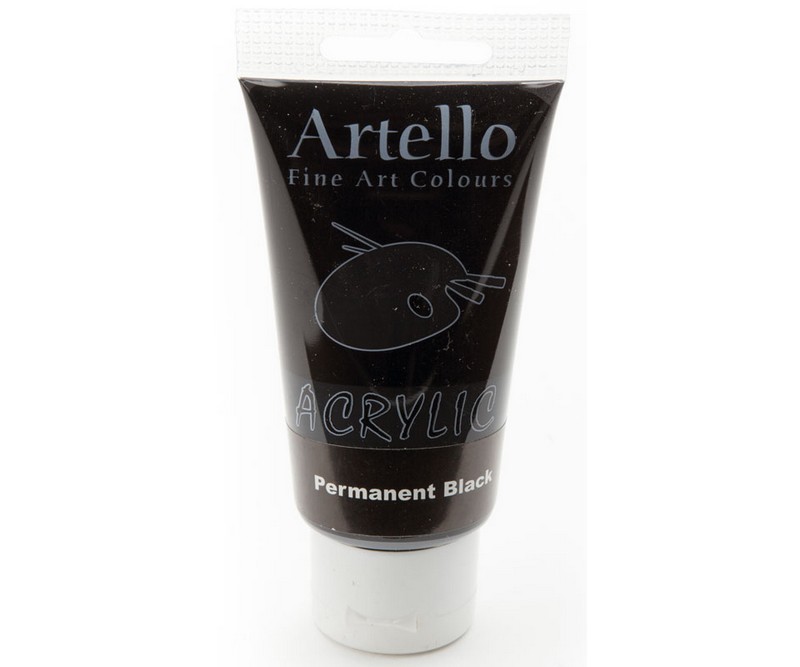 Artello acrylic 75ml -  Permanent Black