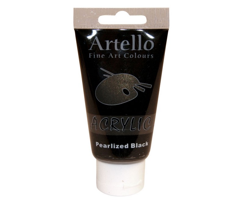 Artello acrylic 75ml -  Pearlized Black