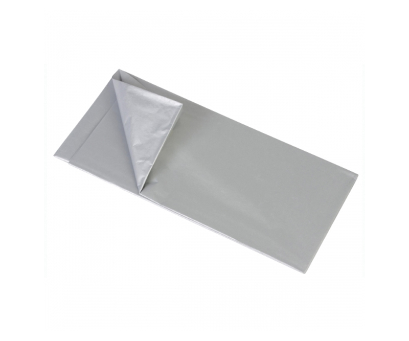 Silkepapir 5 ark 50x70 cm. 18 g. Sølv