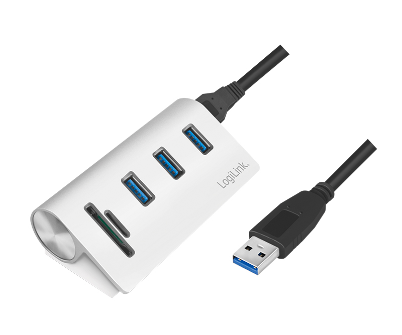 LogiLink USB 3.0 Hub 3-Port med SD-kortlæser