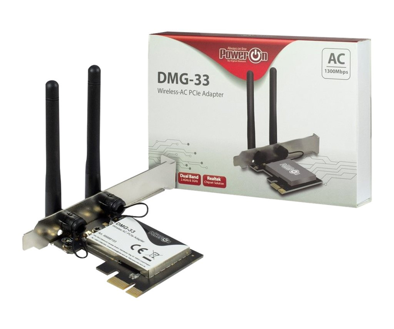 Inter-Tech DMG-33 Netværksadapter PCI Express x1 1300Mbps