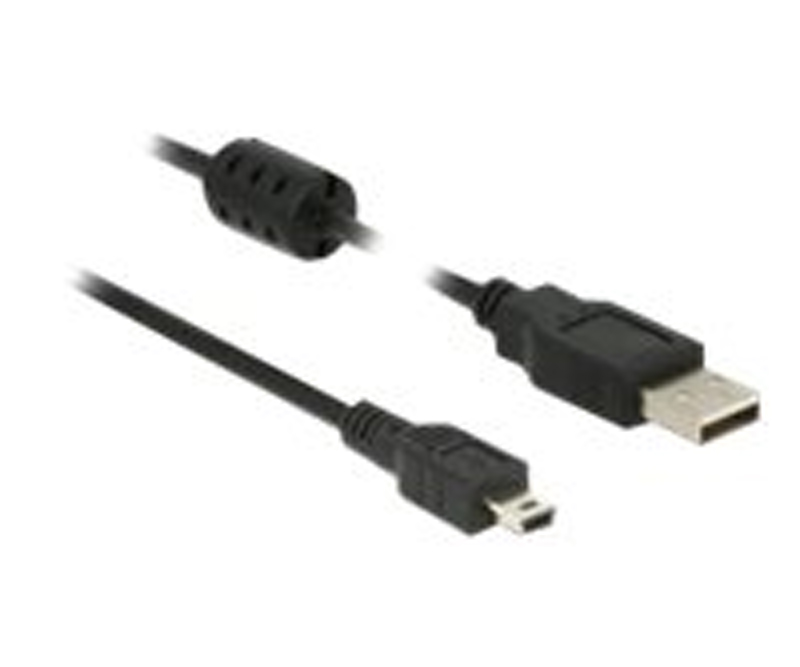Delock USB-kabel USB (han) til mini-USB type B (han) USB 2.0 1.5 m sort
