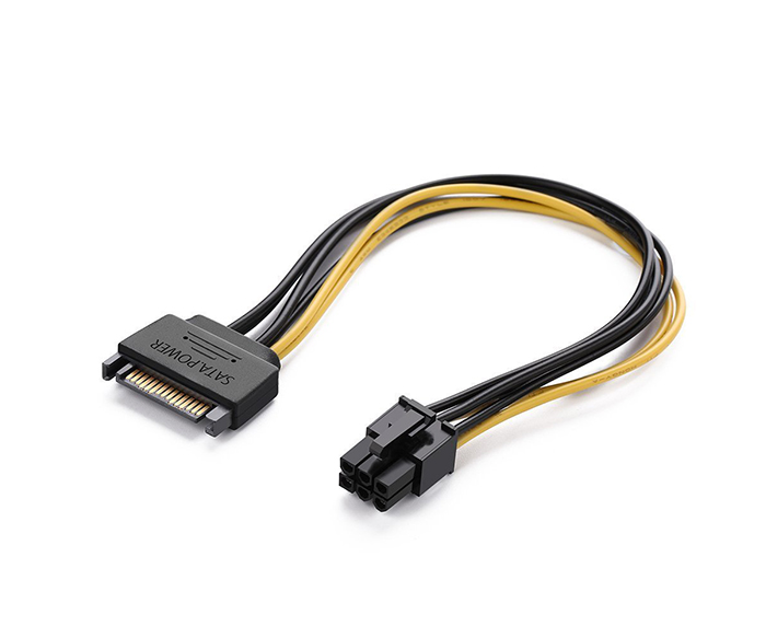 Delock SATA - større end PCI-E 6 pin adapter