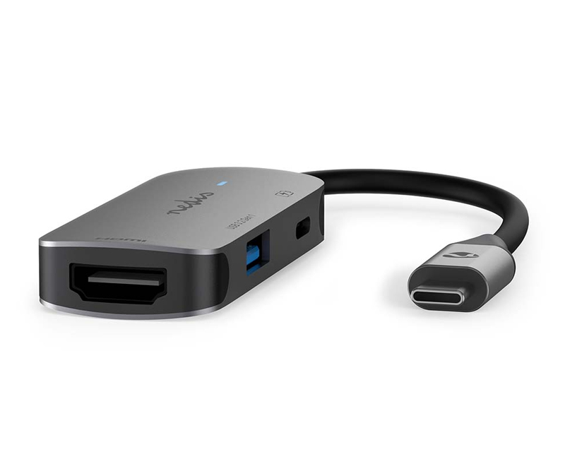 Nedis - USB-C Multi-Port Adapter (HDMI-udgang, USB-A Hun, USB-C Hun)