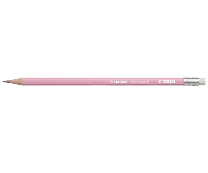 Stabilo Swano blyant med viskelæder - Pastel rosa
