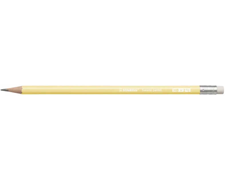 Stabilo Swano blyant med viskelæder - Pastel gul
