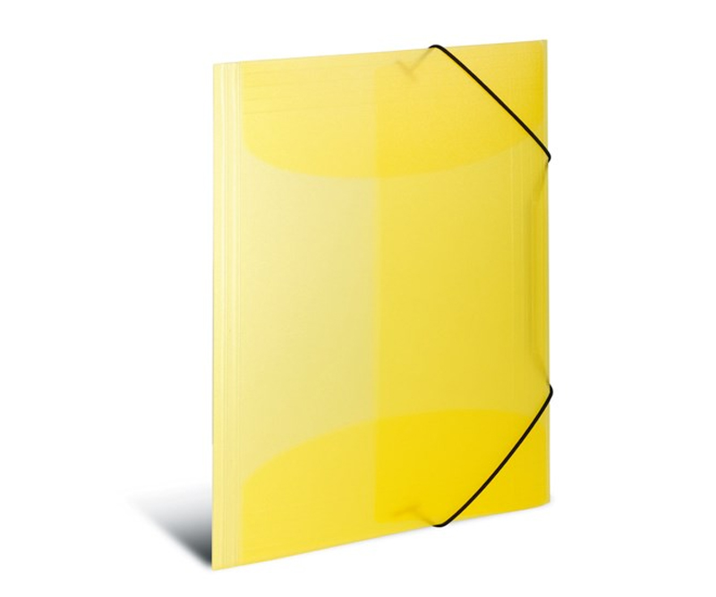 Herma 3-klap elastikmappe PP A3 transparent gul