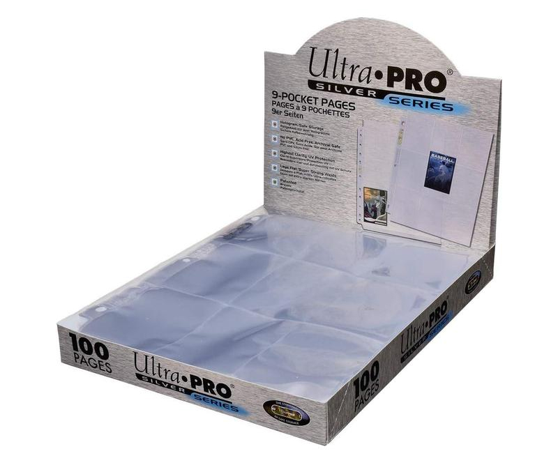 Ultra Pro Silver Series 9-Pocket Pages Topload - 100 stk